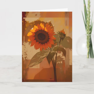 Wabi Sabi Sunflowers Karte