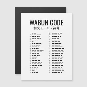 Wabun-Code (和文モールス符号) – Japanischer Morsecode Magnetkarte