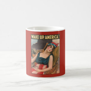 Wach auf Amerika! Poster Kaffeetasse