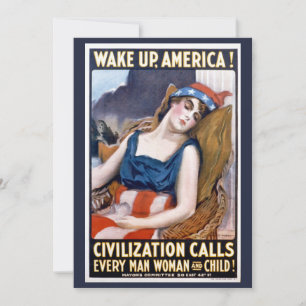 Wach auf Amerika! Vintage patriotische Freiheitsku