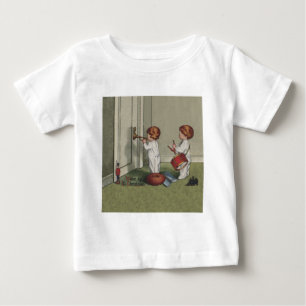 Wach auf, es ist Weihnachten niedliche Kinderillus Baby T-shirt