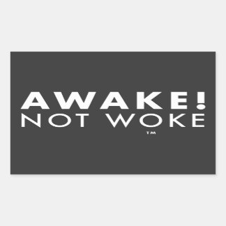 Wach! Nicht Geweckt™-LOGO-Aufkleber Rechteckiger Aufkleber