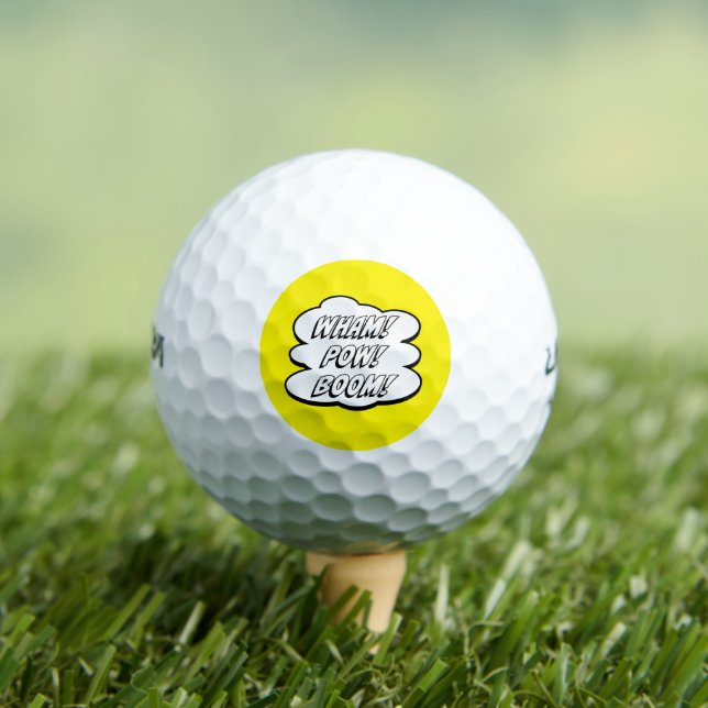 WACH! POW! BOOM! Comic Buchen Inspiriert Golfplätz Golfball (Insitu T-Shirt)
