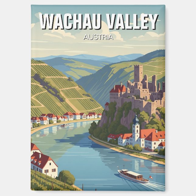 Wachau Valley Austria Travel Magnet (Vorderseite)