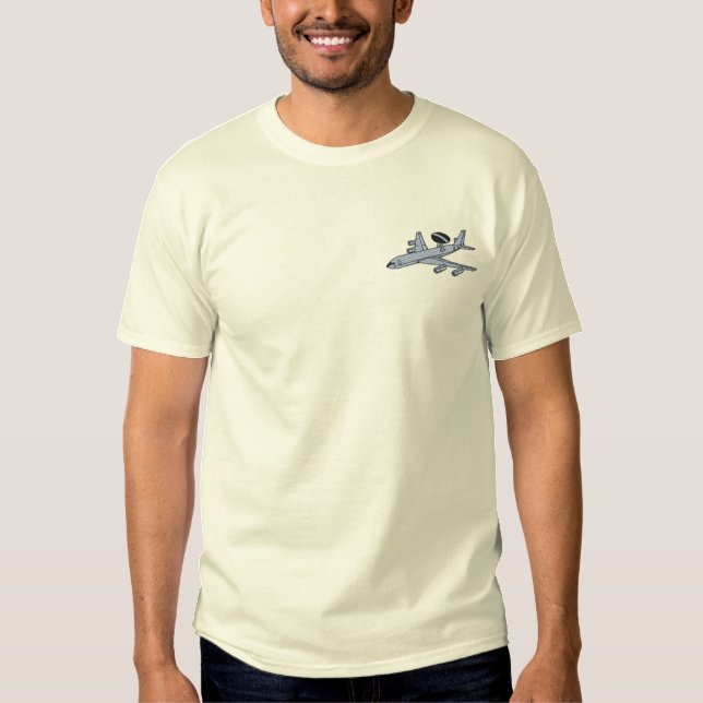 Wache Awacs E-3 Besticktes T-Shirt (Vorderseite)