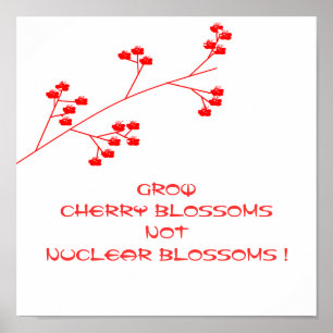 WACHEN CHERRY BLOSSOME NICHT NUKLEARE BLUMEN ! POSTER