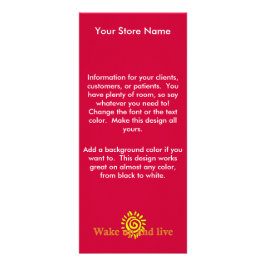 Wachen Sie auf und leben Sie Werbekarte