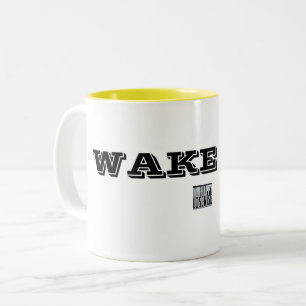 Wachen Sie auf! Zweifarbige Tasse