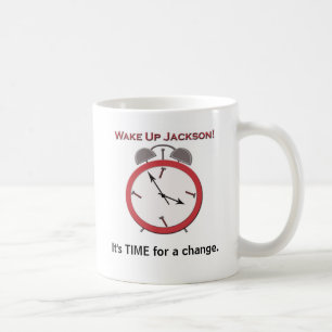 WACHEN SIE JACKSON AUF KAFFEETASSE