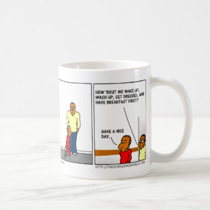 Wachen Sie zuerst auf Kaffeetasse
