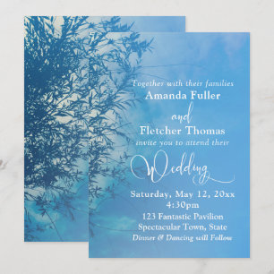 Wachen Willow Ethereal Dreamy Sky Hochzeit Einladung