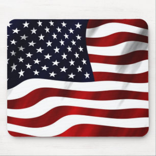 Wachende amerikanische Flagge Mousepad