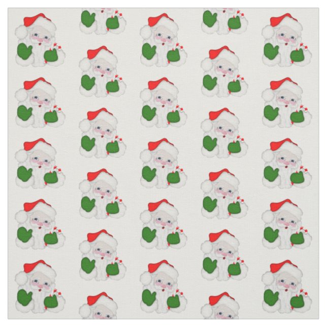 Wachender Santa & Candy Cane Cartoon Stoff (Muster)