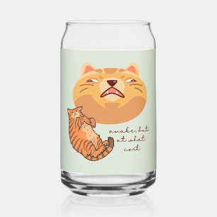 Wacher orangefarbener Kater Dosenglas