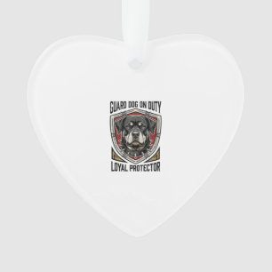 Wachhund-Shirt Vintage gravierter Beschützer Art_1 Ornament