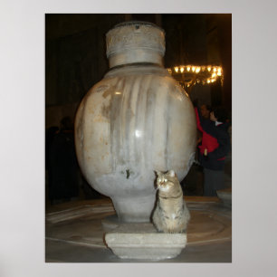 Wachkatze im Dienst - Hagia Sophia Poster