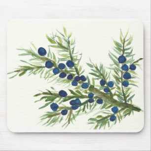 Wacholder mit blauen Beeren Mousepad
