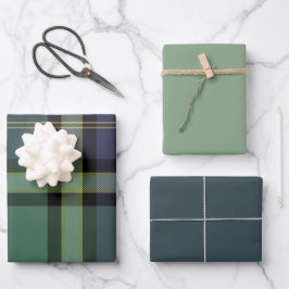 Wacholder- und Fichten-Geschenkpapier-Set mit 3 fl Geschenkpapier Set