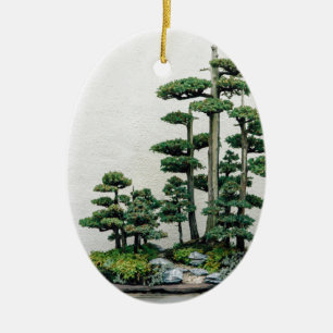 Wacholderbusch-Bonsais-Wald Keramik Ornament