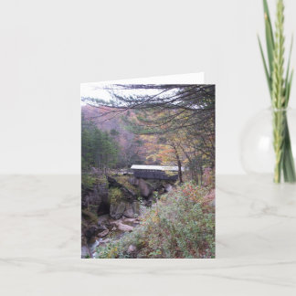 Wachposten-Brücken-Herbstlaub Notecard Karte