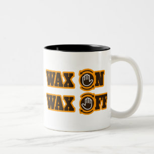 Wachs-an - Wachs weg Zweifarbige Tasse