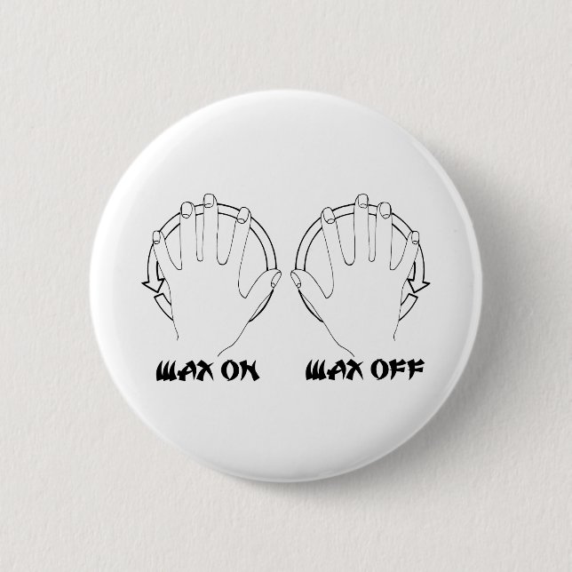 Wachs auf Karate Button (Vorderseite)