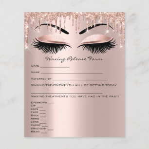 Wachs-Enthaarungs-Haftungsausschluss-Formular Flyer