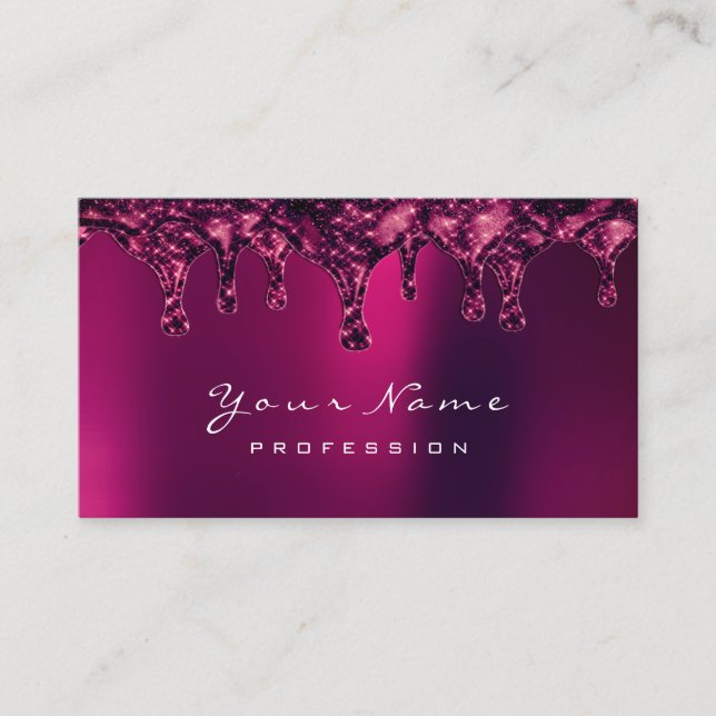 Wachs Epilation Rosa Depilation Nägel Red Burgundy Visitenkarte (Vorderseite)