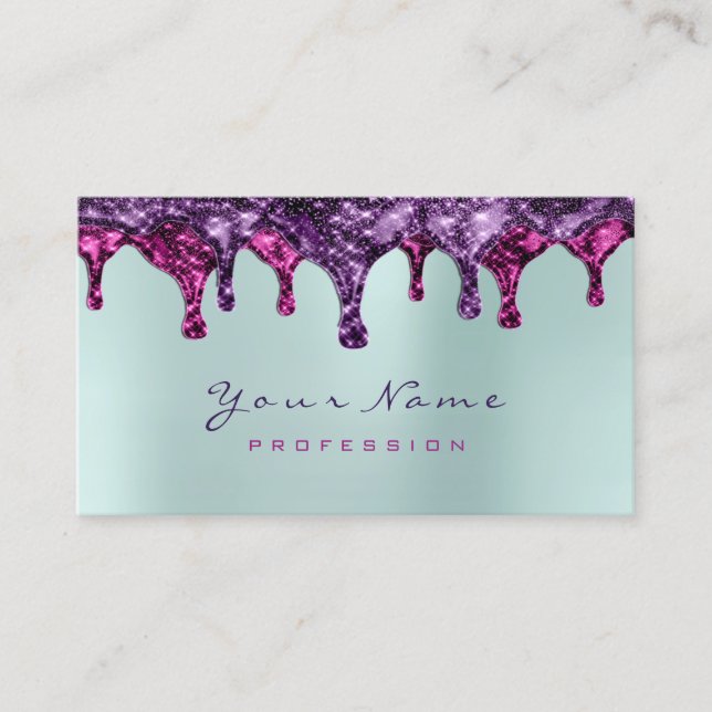 Wachs Epilation Rosa Depilation Violet Pink Aqua B Visitenkarte (Vorderseite)