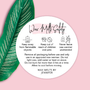 Wachs-Melt-Warnschild Feminine Safety Sticker