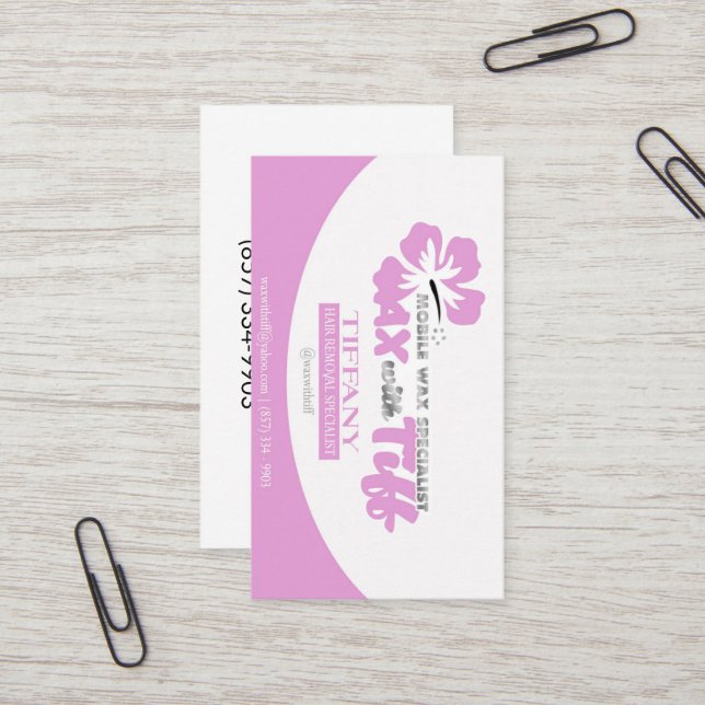 Wachs mit Tiff Business Card Visitenkarte (Vorderseite/Rückseite Beispiel)