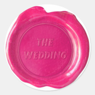 Wachs Siegel - Custom Pink - Victoria Runder Aufkleber