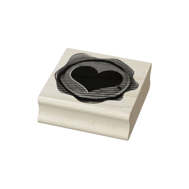 Wachs Siegel HEART + Ihre Ideen Gummistempel (Stempel)