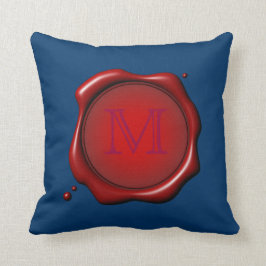 Wachs-Siegel mit Monogramm-Kissen-Schablone Kissen