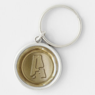 Wachs Siegel Monogram - Gold - Boulder A - Schlüsselanhänger