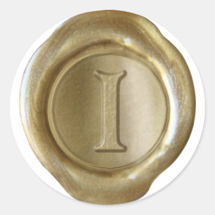 Wachs Siegel Monogram - Gold - Viktorianisch I - Runder Aufkleber