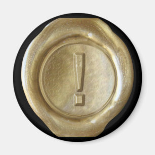 Wachs Siegel Monogram Magnet - Gold - Bold Style -