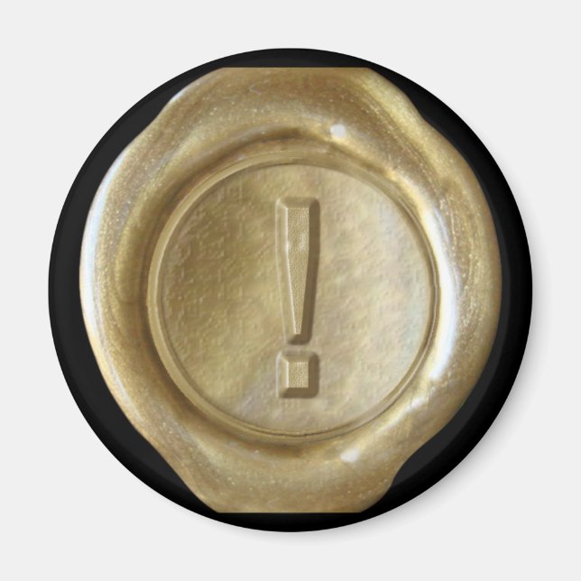 Wachs Siegel Monogram Magnet - Gold - Bold Style - (Vorne)