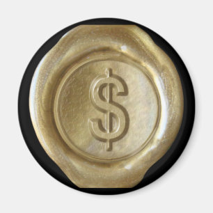 Wachs Siegel Monogram Magnet - Gold - Bold Style-