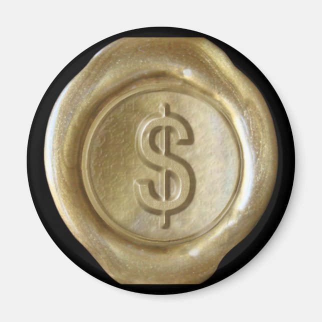 Wachs Siegel Monogram Magnet - Gold - Bold Style- (Vorne)