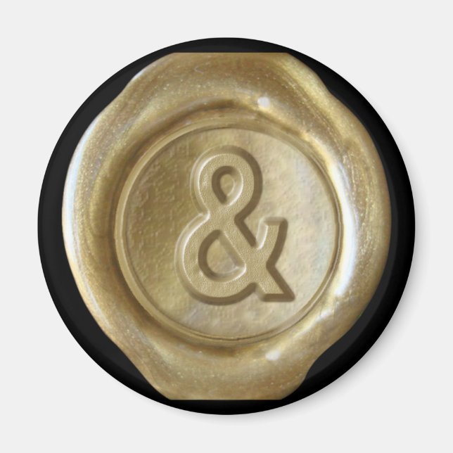 Wachs Siegel Monogram Magnet - Gold - Bold Style - (Vorne)