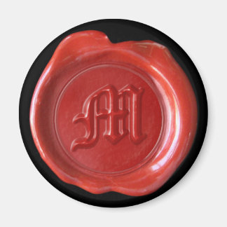 Wachs Siegel Monogram Magnet - Red - Old English -