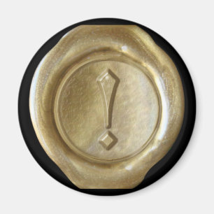 Wachs-Siegel-Monogramm-Magnet - Gold - altes Magnet
