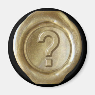 Wachs-Siegel-Monogramm-Magnet - Gold - mutige Art Magnet