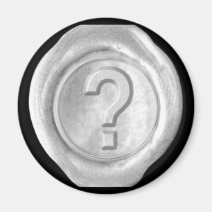 Wachs-Siegel-Monogramm-Magnet - Silber - Fetter St Magnet