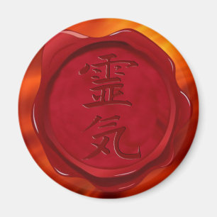 Wachs-Siegel - REIKI   Rote Brandwellen Magnet