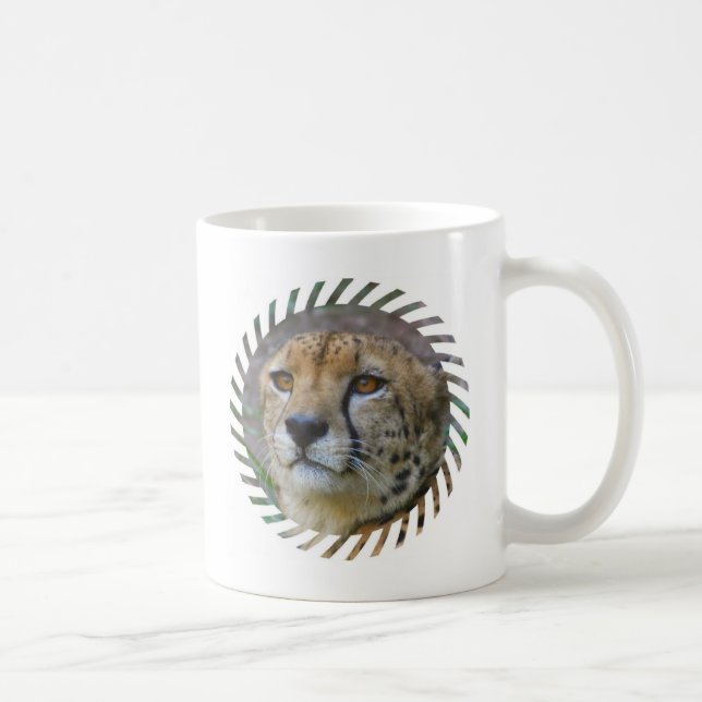 Wachsame Cheetah-Kaffee-Tasse Kaffeetasse (Rechts)