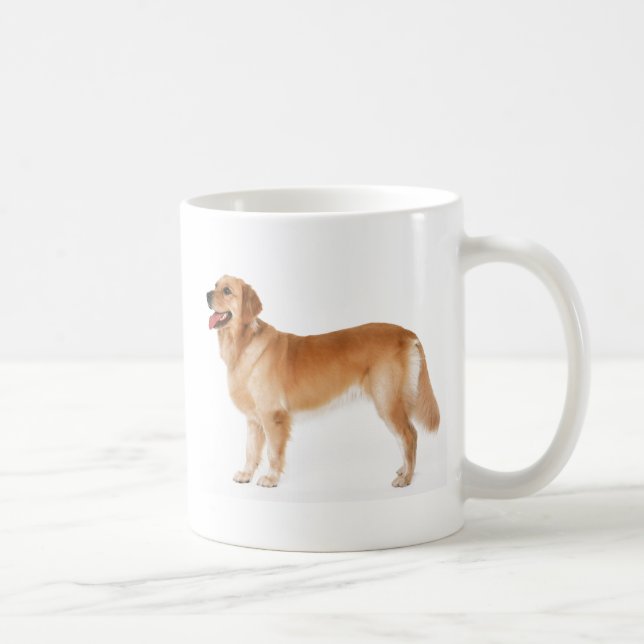Wachsame goldener Retriever-Kaffee-Tasse Kaffeetasse (Rechts)