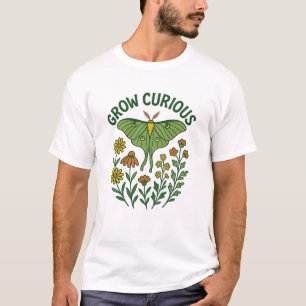 Wachsame Motte und Wildblumen T-Shirt