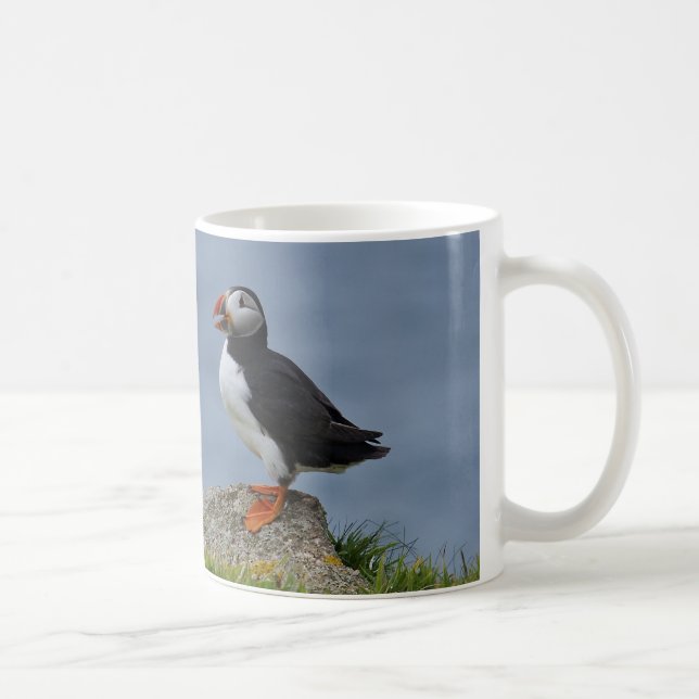 Wachsamer Papageientaucher Kaffeetasse (Rechts)